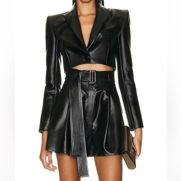 Alex Perry Hutton Crop Blazer Black - Picture 2 of 5